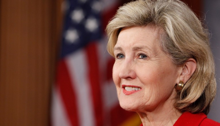 Trump made the nomination of former Sen. Kay Bailey Hutchison official on Thursday, following weeks of speculation that she was the leading contender. (AP Photo/Charles Dharapak)