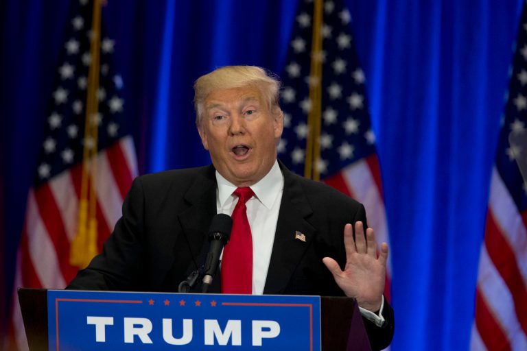 Donald Trump sent his first fundraising email on Tuesday, just 24 hours after an electoral filing showed him entering the month of June with a mere $1.2 million cash on hand. (AP Photo)