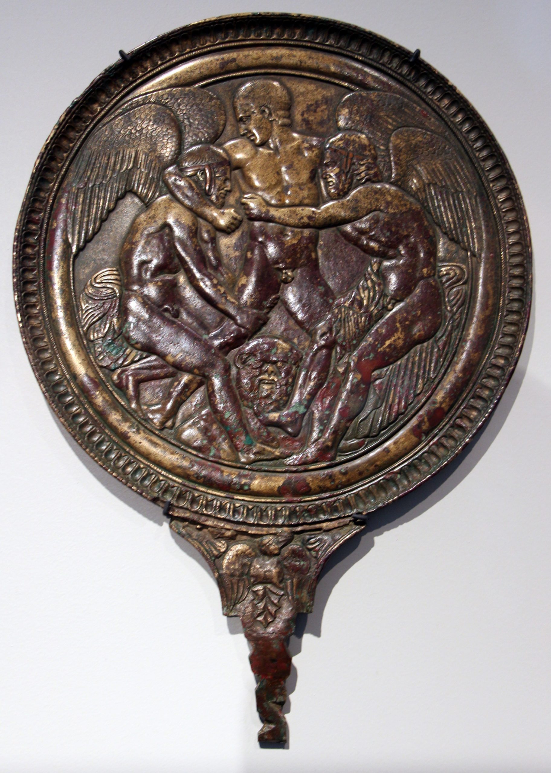 Bronze mirror depicting Talos of Crete
