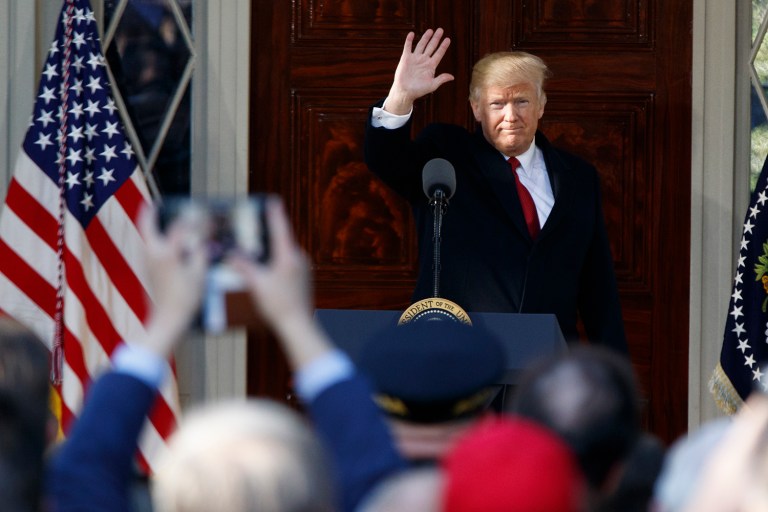 Publicly, the White House has said Trump is still working with Republicans to make the bill work. (AP Photo/Evan Vucci)