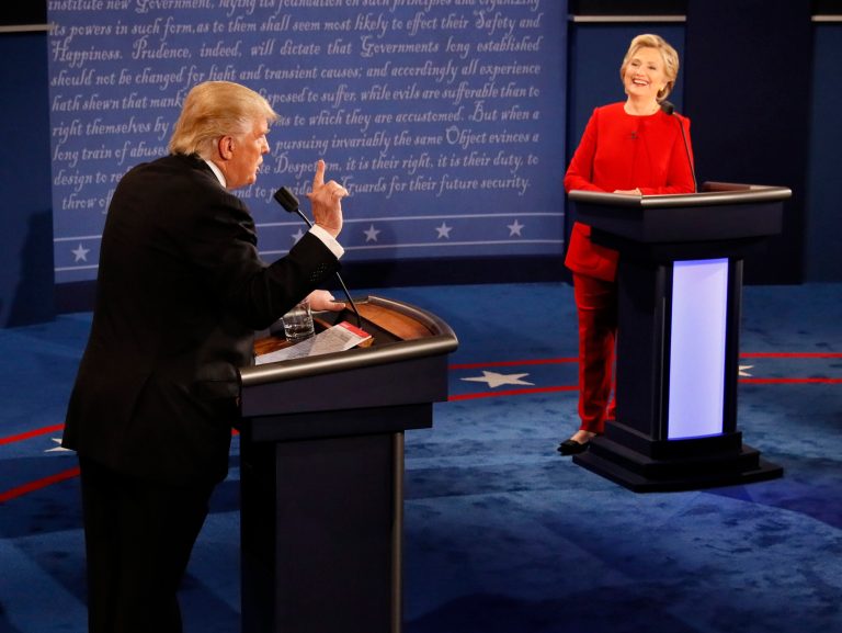 Despite the fact that Hillary Clinton was a student of Saul Alinsky in her early days, he argues that Donald Trump was the one who employed Alinskyite tactics at the debate. (AP Photo)