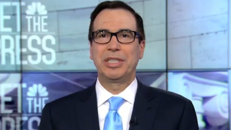 "I think you should be focused on what the policies are. He's using these vulgarities in the context of a campaign rally, and obviously, there were a lot of funny moments in that rally," Steven Mnuchin said. (Image courtesy screenshot)