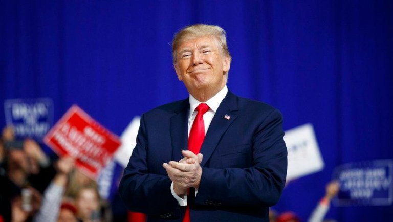 President Donald Trump arrives at a campaign rally at Atlantic Aviation in Moon Township, Pa., Saturday, March 10, 2018. (AP Photo/Carolyn Kaster)