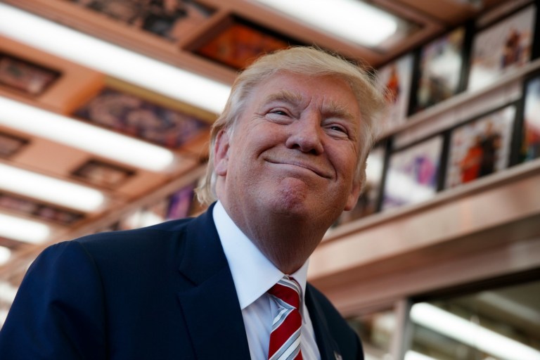 Donald Trump's campaign is expected to drop an estimated $140 million on ads through Election Day, AP reported late Friday. (AP Photo/ Evan Vucci)