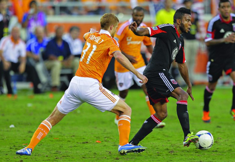 Bob Levey/Getty Images
Lionard Pajoy and D.C. United are down two goals against the Houston Dynamo in the MLS Eastern Conference finals.
