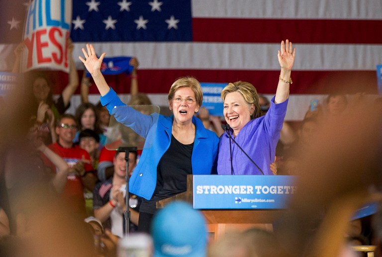 Bernie Sanders' campaign manager thinks Hillary Clinton should select Massachusetts Sen. Elizabeth Warren as her running mate. (AP Photo/Andrew Harnik, File)
