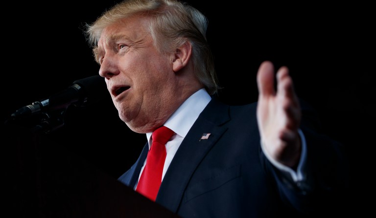 Trump and members of his administration have said such protests are disrespectful toward the flag and members of the military. (AP Photo/ Evan Vucci)