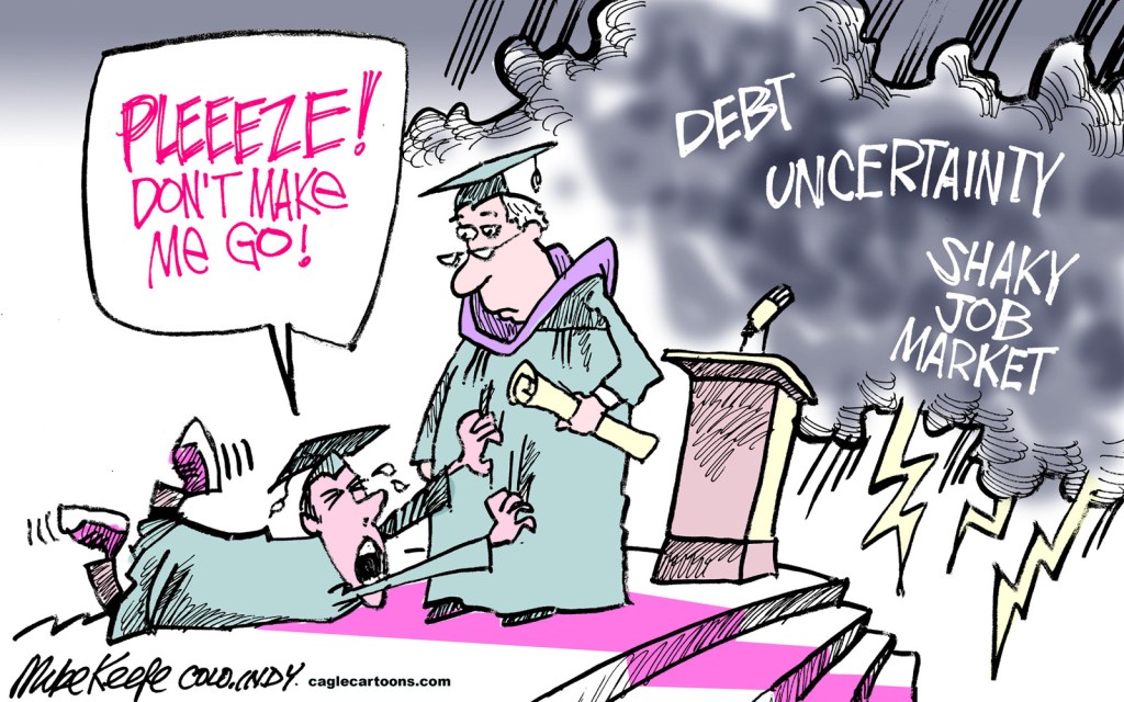 Editorial cartoon: Don’t make me go
