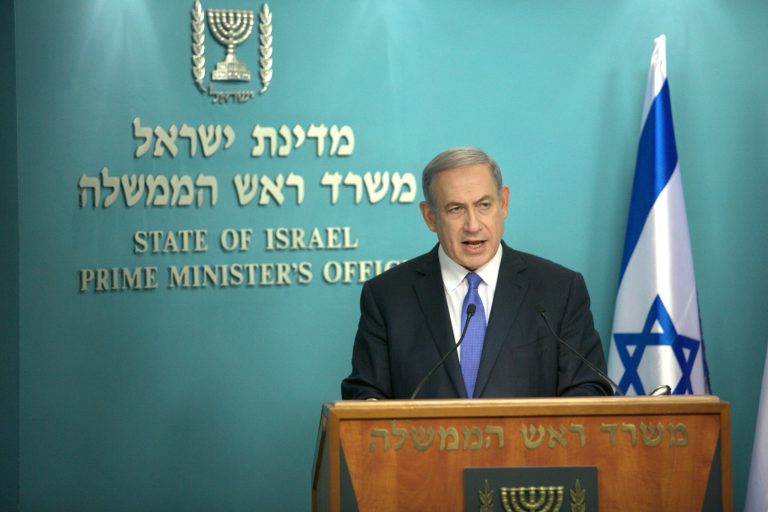 Israeli Prime Minister Benjamin Netanyahu speaks during a press conference at his Jerusalem office on Tuesday, July 14, 2015.Â Netanyahu on Wednesday continued his campaign against the Iran nuclear deal, and specifically criticized President Obama for insisting that the deal would prevent Iran from developing a nuclear bomb.Â (AP Photo/Oren Ben Hakoon)