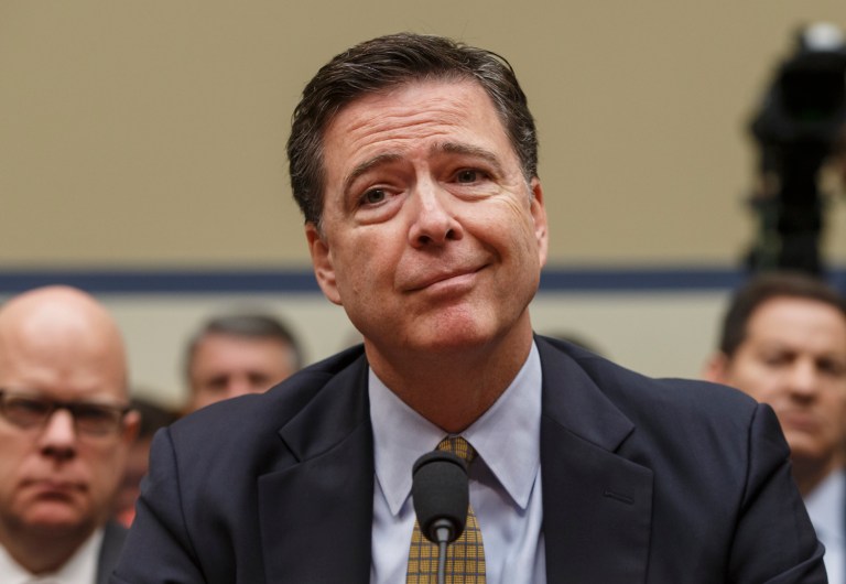 The event was expected to be his first public appearance since President Trump accused former President Barack Obama of wire-tapping Trump Tower. (AP Photo/J. Scott Applewhite)