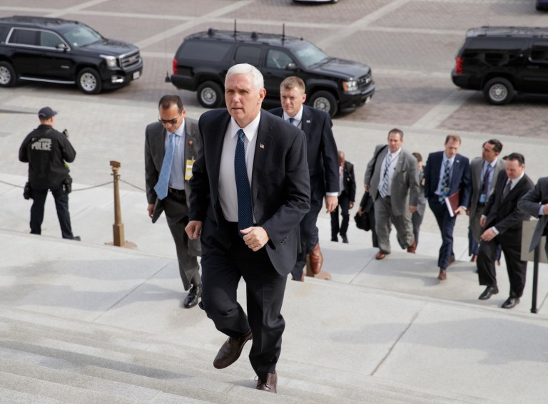 Pointing to Pence's tiebreaking vote, Democrats and teachers' unions have tried to paint DeVos as an extremist. (AP Photo/J. Scott Applewhite)