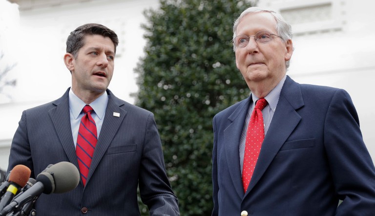 House Speaker Paul Ryan and Senate Majority Leader Mitch McConnell said Democratic leaders 