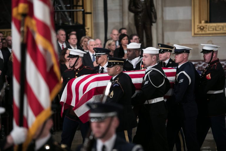 Lying in State Ceremony for former President George H.W. Bush, at the U.S. Capitol Rotunda, Monday, December 3, 2018.