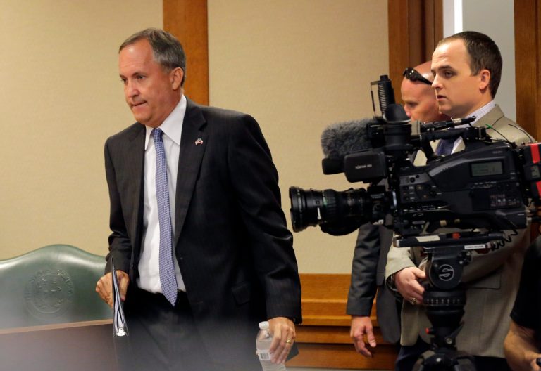 Ken Paxton is accused of defrauding two individuals of more than $100,000. (AP Photo/Eric Gay)