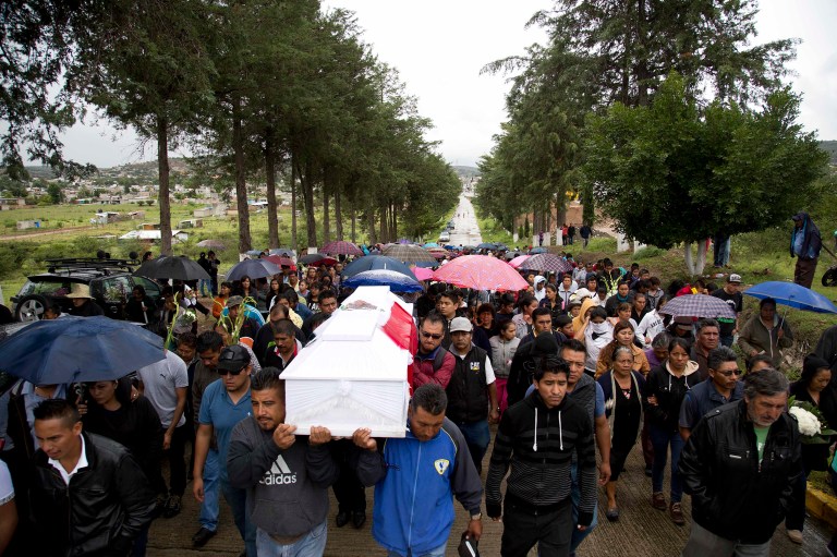 Mexican authorities say none of the dead are teachers, but did include youths and local merchants who may have been bystanders. (AP Photo/Eduardo Verdugo)