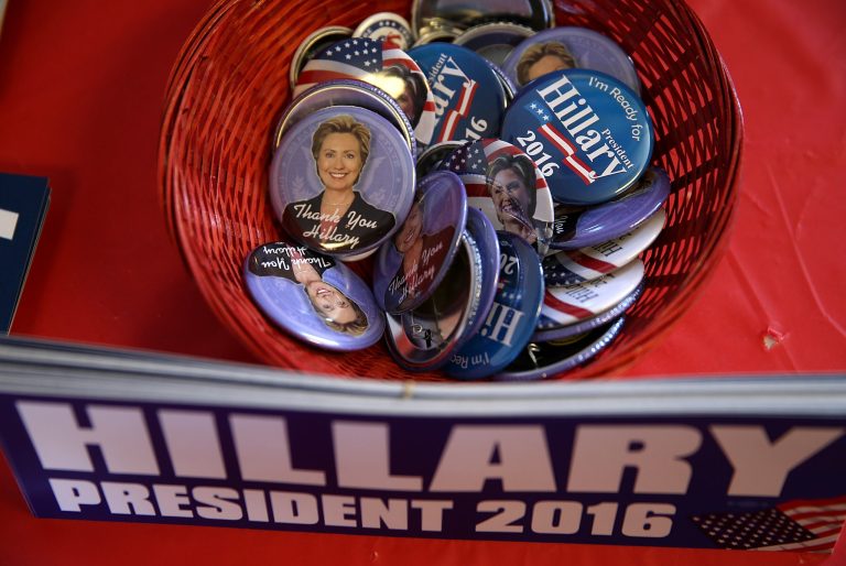 Clinton's campaign chugs on despite the scandals. She's still the frontrunner in all states except New Hampshire, where Bernie Sanders recently pulled ahead. (Getty Images)