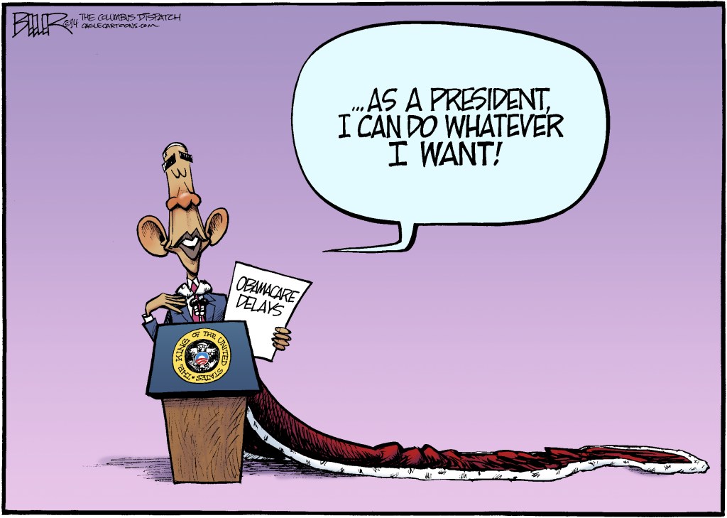 Editorial cartoon: Taking executive action