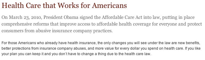 White House website still falsely promises Americans can keep their health plan