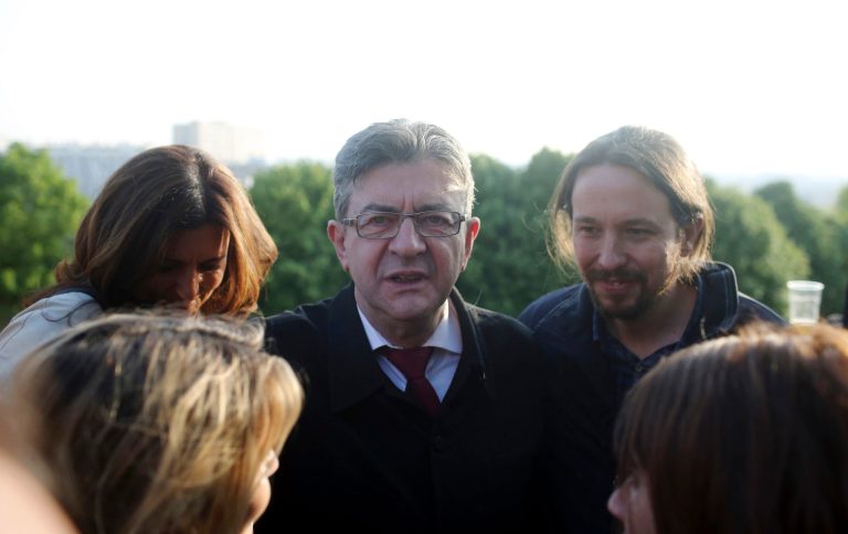 Any movement away from NATO by French far-left candidate for the 2017 French presidential election Jean-Luc Melenchon, center, Mélenchon would likely coincide with a decision to abandon the economic sanctions imposed on Russia following the annexation of Crimea. (AP Photo/Thibault Camus)