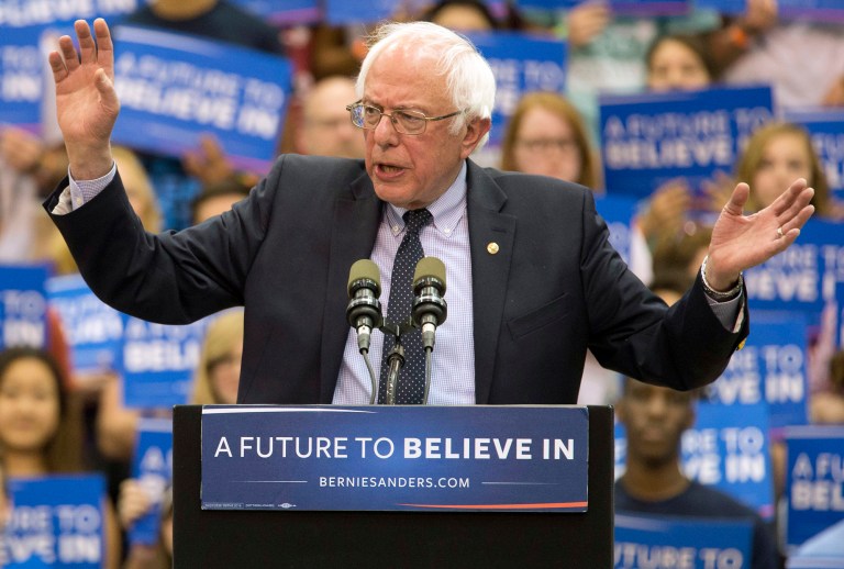 Democratic presidential candidate Sen. Bernie Sanders will be a Democrat for life, his campaign manager said. (AP Photo/Mary Altaffer)