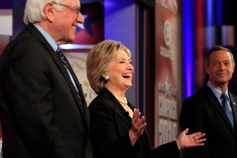 Clinton also holds a substantial lead among female voters, 61 percent to 27 percent. (AP Photo/Nati Harnik)