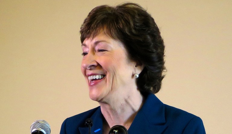 Sen. Susan Collins, R-Maine, announced she will remain in the U.S. Senate and not run for governor. (AP Photo/David Sharp)