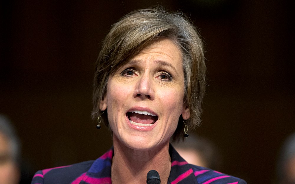 Fired acting Attorney General Sally Yates to testify before the Senate on Russian interference
