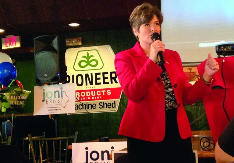 Joni Ernst could be the first woman to represent Iowa in Congress, but she'll need to convince women voters to support her first. (AP Photo/Catherine Lucey)