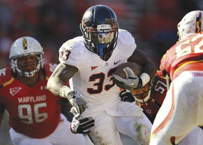 Patrick Semansky/AP
Perry Jones ran for 139 yards and two touchdowns on 22 carries as Virginia beat Maryland for its sixth victory of the season.
