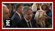 Blinken appears to shake his head and wince when Biden says Xi Jinping is a dictator