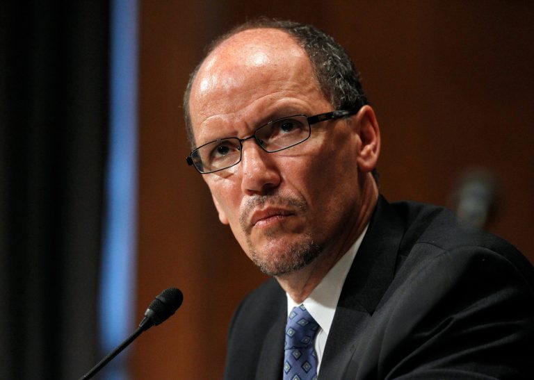 The Senate has voted 60-40 to end debate on the nomination of Thomas Perez as Labor secretary. (AP File)