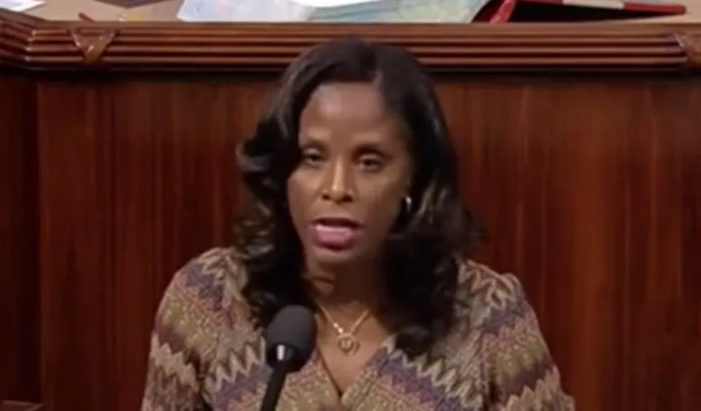 Delegate Stacey Plaskett, a Democrat, confirmed the release of the pictures and video of her and her husband, which she said also showed one of her children, and said the images were stolen. (Screen shot)