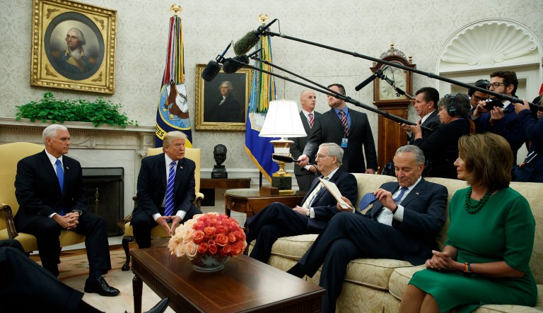 Trump's potential DACA deal is being applauded by 2018 watchers who are rooting for Republicans to hold onto their House majority in the face of motivated Democrats. (AP Photo/Evan Vucci)