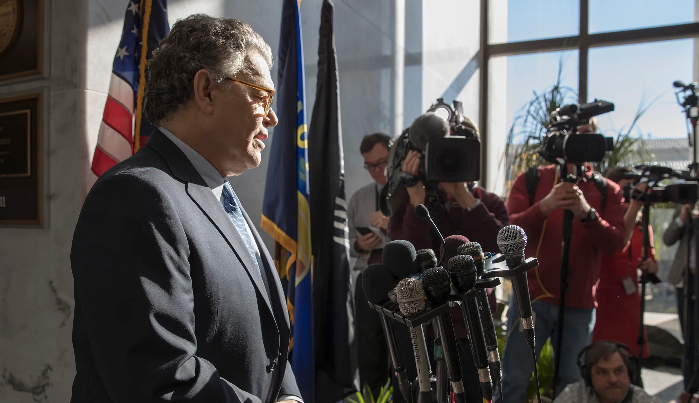 Al Franken implicitly drew a line on when sexual misconduct becomes worthy of a resignation from Congress
