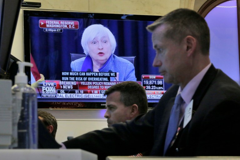 Officials discussed expectation that the Trump administration might oversee tax cuts and spending increases. (AP Photo/Richard Drew)