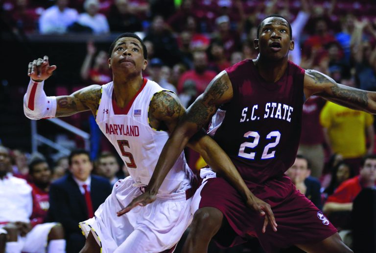Patrick Semansky/AP
Nick Faust likely will see some time at point guard for Maryland, which has struggled on offense recently.