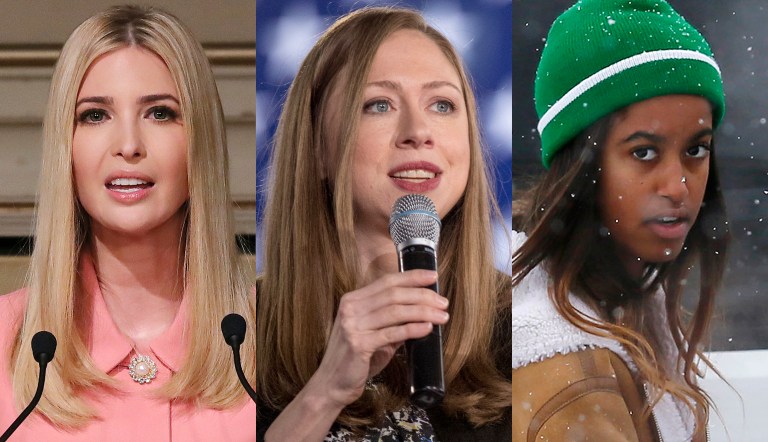 Ivanka Trump and Chelsea Clinton, current and former first daughters, came to the defense of another first daughter, Malia Obama. (AP Photo/Eugene Hoshiko, Pool)