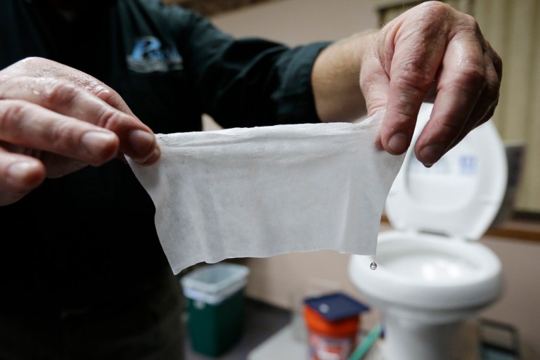 The city council is the first in the country to prohibit a promising innovation such as cleaning wipes. (AP Photo/Julio Cortez)