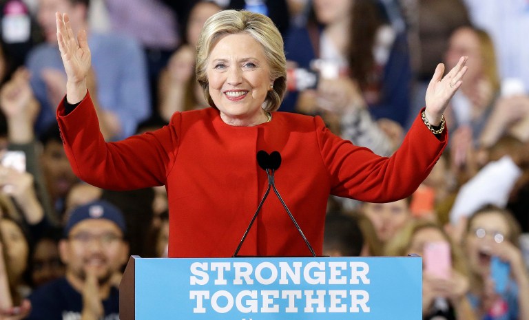 Hillary Clinton's popular vote lead over Donald Trump has surpassed the 2.5 million benchmark, according to a tally Wednesday evening. (AP Photo/Gerry Broome)