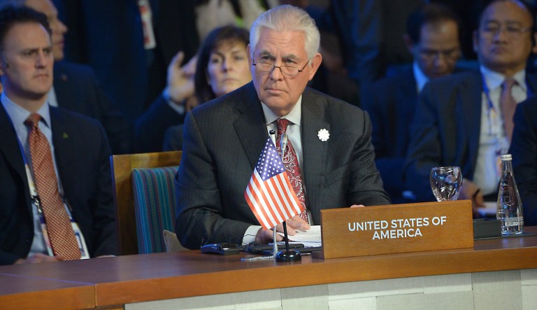Tillerson plans to reduce the number of State Department personnel by about 8 percent by 2018, thinning the ranks of civil servants and foreign service officers by about 2,300 positions. (Ted Aljibe/Pool Photo via AP)