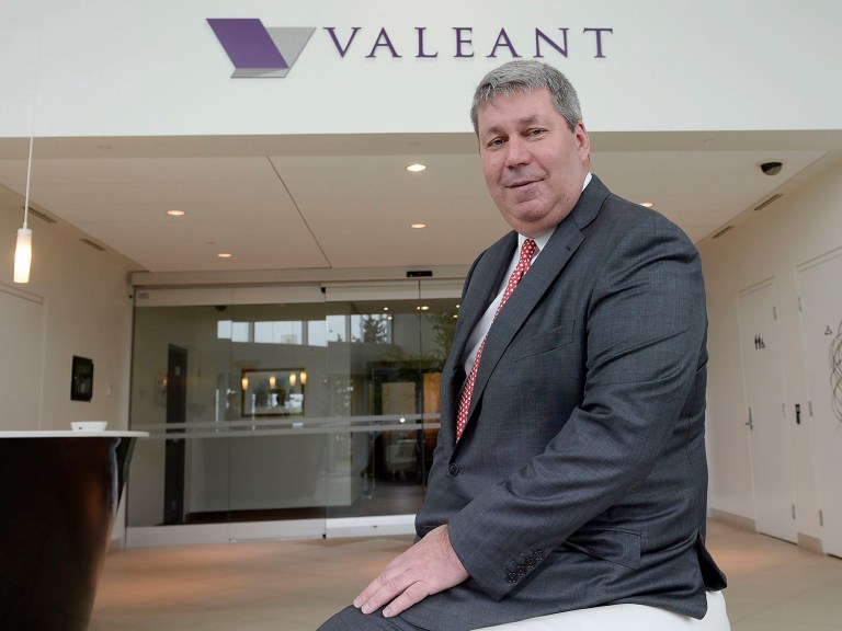 Valeant didn't say whether J. Michael Pearson resigned or was fired, but the move comes a few days after the company's stock plunged. (Ryan Remiorz/The Canadian Press via AP, File)