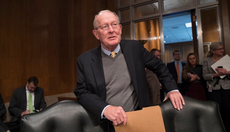 Sen. Lamar Alexander, R-Tenn., says an omnibus spending bill is the best opportunity to try to stabilize Obamacare's insurance exchanges. (AP Photo/J. Scott Applewhite)