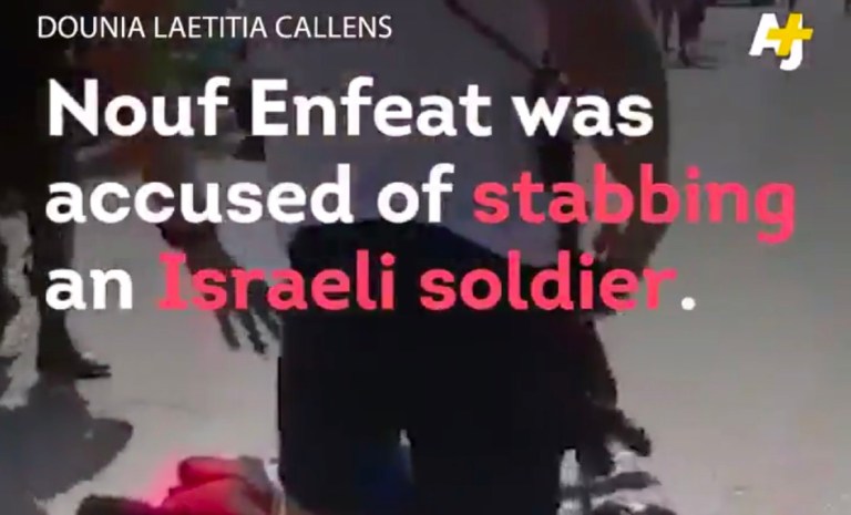 The fact that the reported stabbing isn't mentioned until halfway through the short AJ+ video is inexcusable. (Screengrab/AJ+ Twitter)