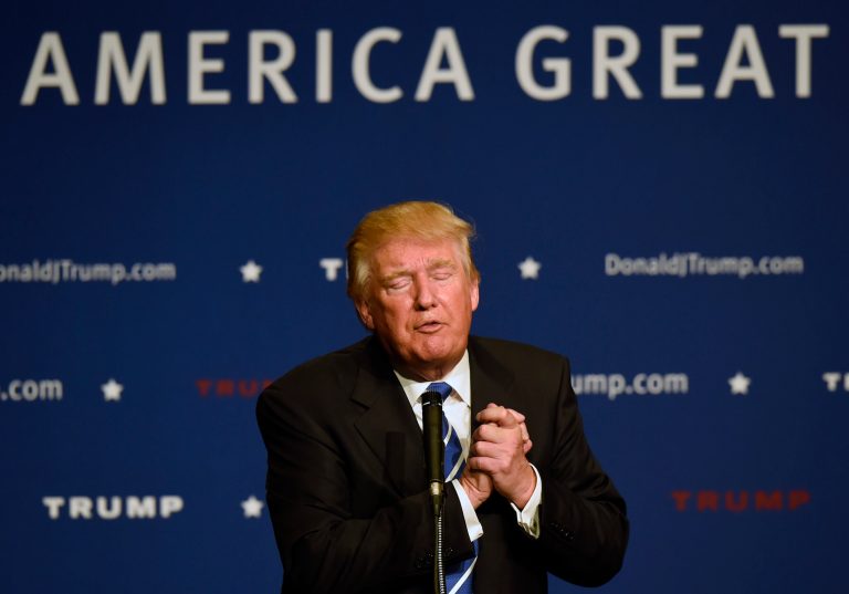 Republican presidential candidate Donald Trump declared that he would make America a Muslim-free zone. (AP Photo/Mark Zaleski)