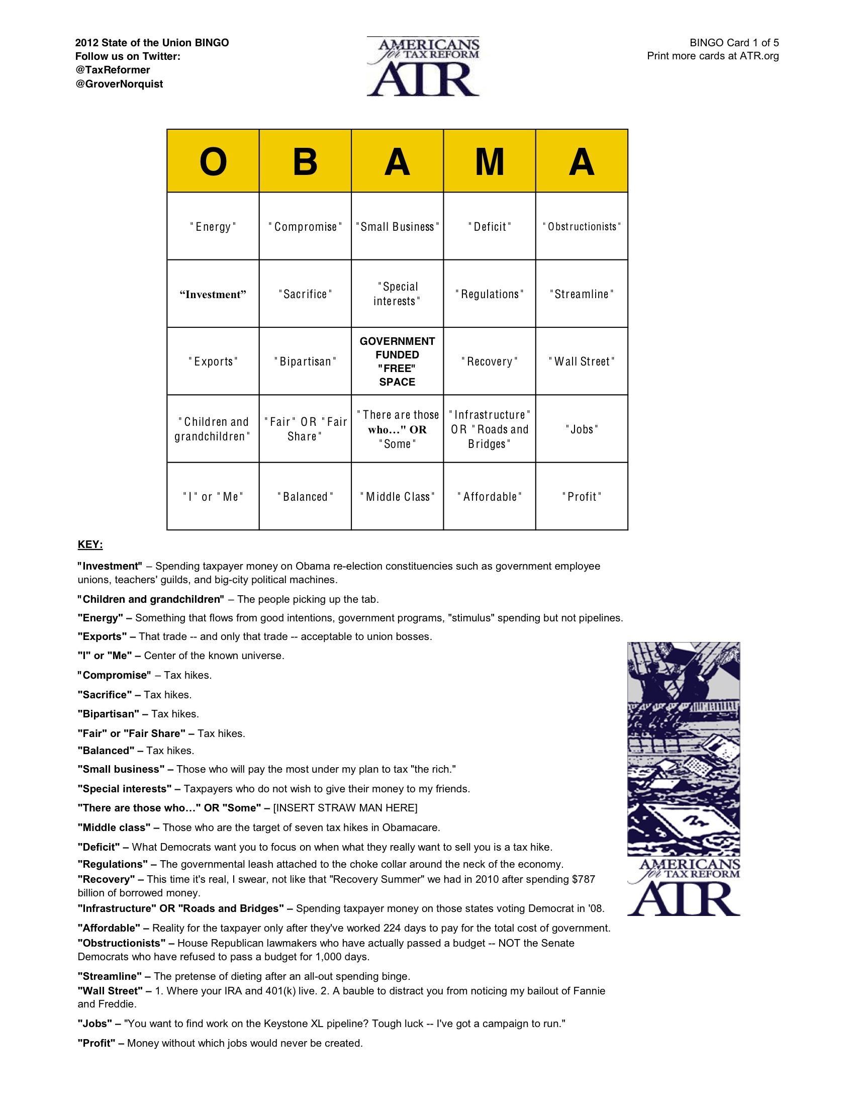 Grover’s group picks out the SOTU’s most taxing words
