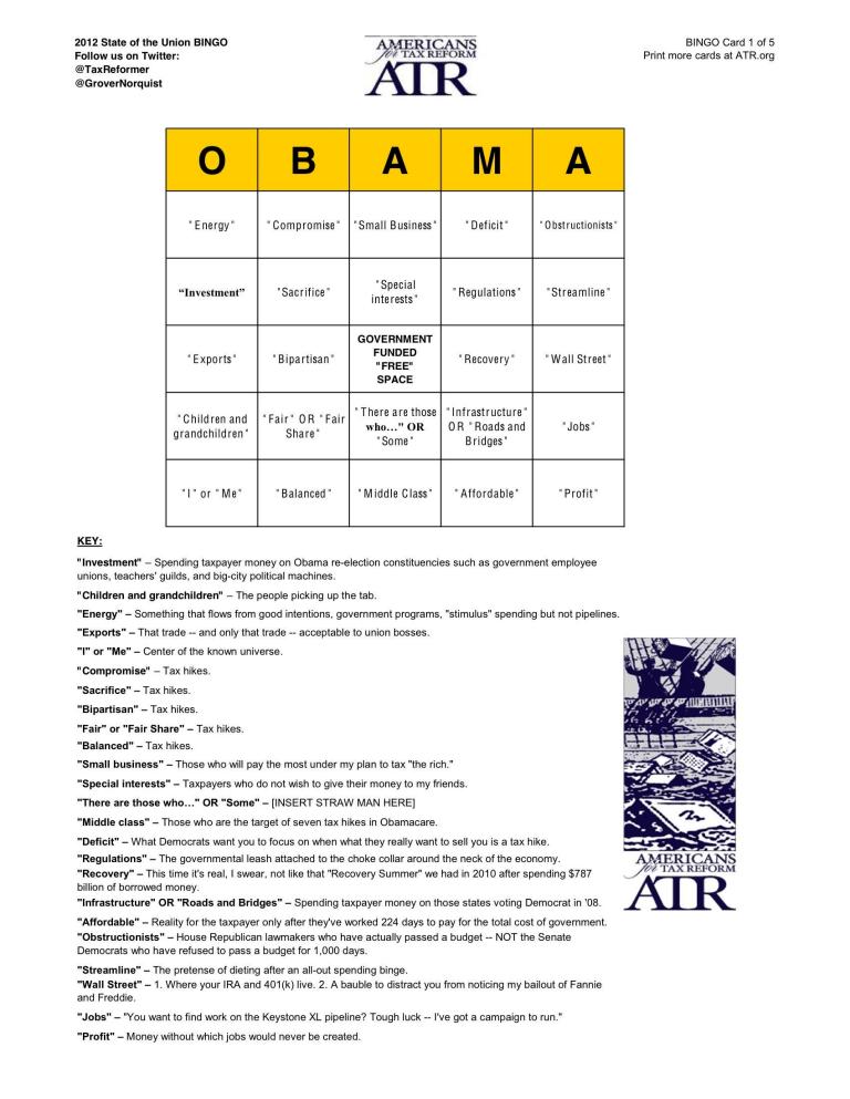 Grover’s group picks out the SOTU’s most taxing words