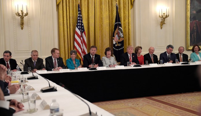 President Trump and Republican congressional leaders may have disagreements over policies, but their personal relationships are "fine," press secretary Sarah Sanders said. (AP Photo/Susan Walsh)