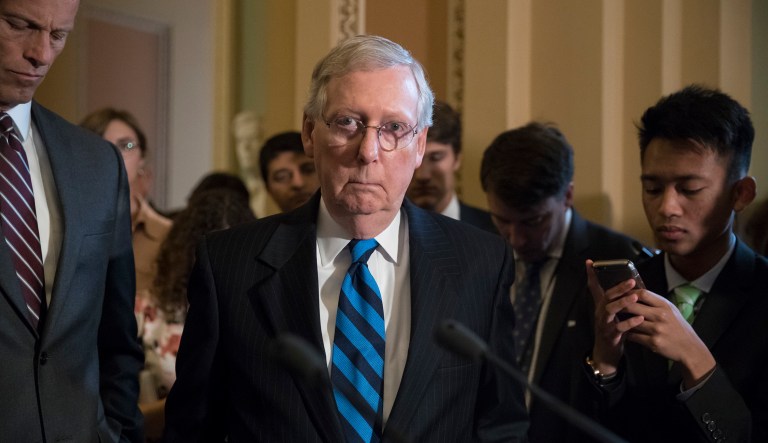 Senate Majority Leader Mitch McConnell, R-Ky., has struggled to gain consensus on a plan revealed late last month that repeals and replaces part of Obamacare. (AP Photo/J. Scott Applewhite)