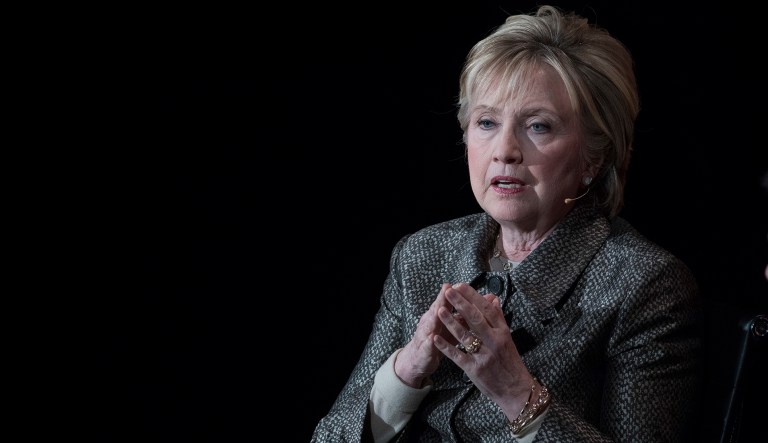 Former Secretary of State Hillary Clinton said Tuesday she supported President Trump's military strike in Syria last month, but said 