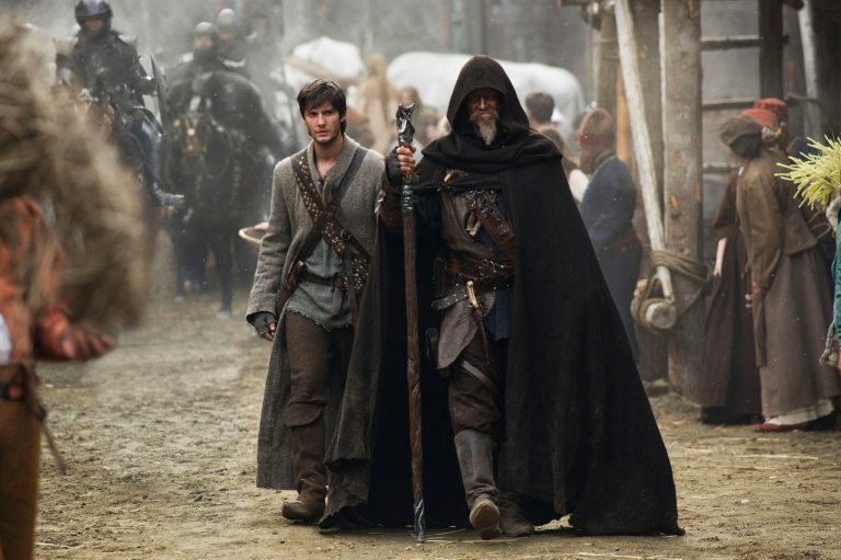 This undated publicity photo released by courtesy Warner Bros. Pictures, shows Ben Barnes, left, as Tom Ward, and Jeff Bridges, as Master Gregory, in Warner Bros. Pictures' and Legendary Pictures' fantasy action adventure film, 